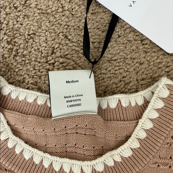 NWT Varley Dwight Tank Knit Midi Dress Light Taupe Tan - Picture 7 of 10